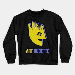 Art Dudette In Yellow And Blue Crewneck Sweatshirt